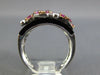 WIDE .95CT DIAMOND & AAA PINK SAPPHIRE & ONYX 18KT WHITE & ROSE GOLD ETOILE RING