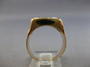 LARGE .35CT DIAMOND 14K YELLOW GOLD SOLITAIRE ROUND BEZEL SQUARE MENS RING 28153