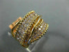 ESTATE WIDE .91CT PINK DIAMOND 18K ROSE GOLD MULTI ROW MILGRAIN ANNIVERSARY RING