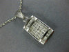 ESTATE .35CT DIAMOND 14KT WHITE GOLD 3D CLASSIC INVISIBLE PRINCESS PENDANT #585