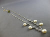 LARGE .80CT DIAMOND & AAA PEARL 14KT WHITE GOLD GRADUATING CHANDELIER NECKLACE