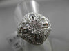 ANTIQUE LARGE 1.07CT DIAMOND 18KT WHITE GOLD SQUARE FILIGREE FLORAL CLUSTER RING