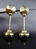 ANTIQUE LARGE 14KT YELLOW GOLD ITALIAN CARNELIAN & ONYX HANGING EARRINGS #25571