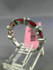 ESTATE 1.03CT DIAMOND & AAA RUBY 18KT WHITE GOLD SEMI ETERNITY ANNIVERSARY RING