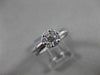 ANTIQUE .66CT DIAMOND 14KT WHITE GOLD DOUBLE BAND FLOWER ENGAGEMENT RING #19377