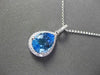 ESTATE 2.47CTW DIAMOND & AAA EXTRA FACET BLUE TOPAZ 14KT WHITE GOLD DROP PENDANT