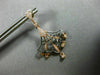 ESTATE .33CT DIAMOND 14KT ROSE & BLACK GOLD 3D OPEN FILIGREE SPIDER WEB EARRINGS