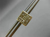 ESTATE 1.75CT DIAMOND 14K YELLOW GOLD 9 STONE CLASSIC SQUARE STUD EARRINGS 7.5mm