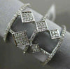ESTATE LARGE .54CT DIAMOND 14KT WHITE GOLD 3D MULTI ROW DIAMOND SHAPE FUN RING