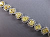 GIA LARGE 22.69CT WHITE & FANCY YELLOW DIAMOND 18KT 2 TONE GOLD TENNIS BRACELET