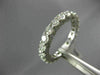 ESTATE LARGE 3.65CT DIAMOND 14KT WHITE GOLD SHARED PRONG ETERNITY RING #21670