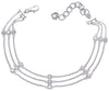 .90CT DIAMOND 14KT WHITE GOLD 3D CLASSIC 3 ROW BY THE YARD LOVE TENNIS BRACELET