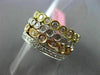 1.94CT DIAMOND 18KT TRI COLOR GOLD 3D ETERNITY FILIGREE MILGRAIN STACKABLE RING