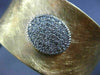 ESTATE LARGE 1.20CT DIAMOND 18KT YELLOW GOLD MATTE OVAL CLUSTER BANGLE BRACELET