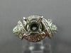 WIDE 1.03CT DIAMOND 14K WHITE GOLD 3D HALO PAVE SEMI MOUNT ENGAGEMENT RING #3058