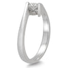 .20CT DIAMOND 14KT WHITE GOLD 3D CLASSIC ROUND SOLITAIRE CRISS CROSS LOVE RING