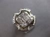 EXTRA LARGE 2.14CT DIAMOND 18K WHITE GOLD 3D ROUND & BAGUETTE FLORAL SQUARE RING