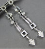 ESTATE LARGE .45CT DIAMOND 14KT WHITE GOLD 3D MULTI SHAPE ARROW HANGING EARRINGS