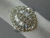 ESTATE LARGE 1.92CT DIAMOND 18K WHITE GOLD MARQUISE CLUSTER FRIENDSHIP LOVE RING