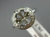 ESTATE WIDE .35CT DIAMOND 14KT WHITE GOLD HALO SEMI MOUNT ENGAGEMENT RING #1028
