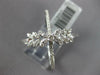 ESTATE LARGE .58CT DIAMOND 14KT WHITE GOLD MULTI LEAF CRISS CROSS INFINITY RING