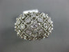 ESTATE LARGE .90CT DIAMOND 18KT WHITE GOLD OPEN FILIGREE ETOILE CRISS CROSS RING