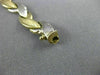 ESTATE 14KT WHITE & YELLOW GOLD 3D CLASSIC FLAT DIAMOND CUT LINK BRACELET #22707