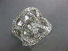 ESTATE LARGE 1.45CT DIAMOND 18KT WHITE GOLD 3D MULTI ROW CRISS CROSS FUN RING