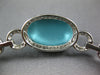 LARGE 102.62CT DIAMOND & AAA TURQUOISE 14K WHITE GOLD OVAL & ROUND LOVE NECKLACE