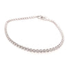 ESTATE 2.05CT DIAMOND 14KT WHITE GOLD 3D CLASSIC ROUND 3 PRONG TENNIS BRACELET