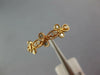 ESTATE .14CT DIAMOND 18KT ROSE GOLD 3D CLASSIC FILIGREE FLOWER FUNN RING