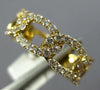 WIDE .7CT DIAMOND 18K YELLOW GOLD OVAL MULTI LINK SEMI ETERNITY ANNIVERSARY RING