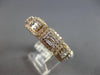 LARGE 1.15CT DIAMOND 14KT ROSE GOLD 3D ROUND & BAGUETTE UNISEX ANNIVERSARY RING