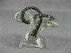 ESTATE EXTRA LARGE 6.70CT WHITE & BLACK DIAMOND 14KT WHITE GOLD LOVE KNOT RING
