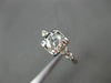 ANTIQUE .46CT OLD MINE DIAMOND 14KT W GOLD HEART FISHTAIL ENGAGEMENT RING #22078