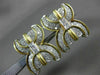 ESTATE LARGE 2.40CT DIAMOND 18KT YELLOW GOLD & PLATINUM X LOVE CLIP ON EARRINGS