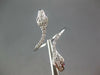 ESTATE LARGE .38CT DIAMOND & AAA RUBY 18KT WHITE GOLD 3D DOUBLE SNAKE FUN RING
