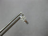 SMALL .10CT DIAMOND 14K WHITE GOLD INVISIBLE HUGGIE HOOP HANGING EARRINGS #27908