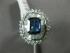 ESTATE LARGE 3.54CT DIAMOND EXTRA FACET SAPPHIRE 18KT WHITE GOLD ENGAGEMENT RING