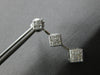 1.0CT DIAMOND 14KT WHITE GOLD PRINCESS INVISIBLE SQUARE JOURNEY HANGING EARRINGS