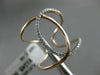 ESTATE LARGE .26CT DIAMOND 14KT ROSE GOLD 3D LOVE KNOT OPEN INFINITY FUN RING