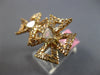 EXTRA LARGE 2.09CT WHITE & MOCHA DIAMOND 18KT WHITE & ROSE GOLD CRISS CROSS RING