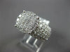 EXTRA LARGE 3.04CT DIAMOND 18KT WHITE GOLD 3D CLUSTER INVISIBLE ENGAGEMENT RING