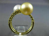 .60CT DIAMOND & AAA SOUTH SEA GOLDEN PEARL 18KT YELLOW GOLD 3D CRISS CROSS RING
