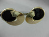 ESTATE LARGE 14KT YELLOW GOLD SWIRL AAA BLACK ONYX CLIP ON EARRINGS #22548