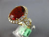 LARGE 6.29CT DIAMOND & AAA FIRE OPAL 14KT YELLOW GOLD INFINITY ENGAGEMENT RING