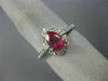 1.07CT DIAMOND & AAA PEAR SHAPE PINK TOURMALINE 14KT WHITE GOLD ENGAGEMENT RING