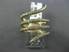 ESTATE LARGE .72CT DIAMOND 14KT YELLOW GOLD 3D MULTI ROW WAVE SNAKE SWIRL RING