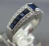 2.0CT DIAMOND & AAA SAPPHIRE 18K WHITE GOLD PRINCESS & ROUND SEMI BEZEL FUN RING