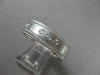 ESTATE WIDE DIAMOND 14K WHITE GOLD 3 STONE ETOILE MENS ANNIVERSARY RING #17838